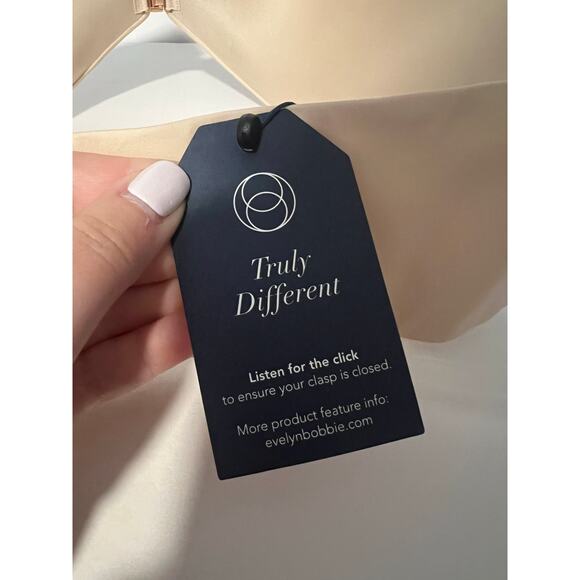 NWT Evelyn & Bobbie Women's Everyday Bustier Strapless Bra Cream 08.14.098 (36D) - Picture 10 of 13